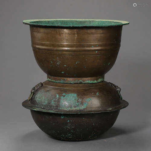 ANCIENT CHINESE BRONZE STEAMER