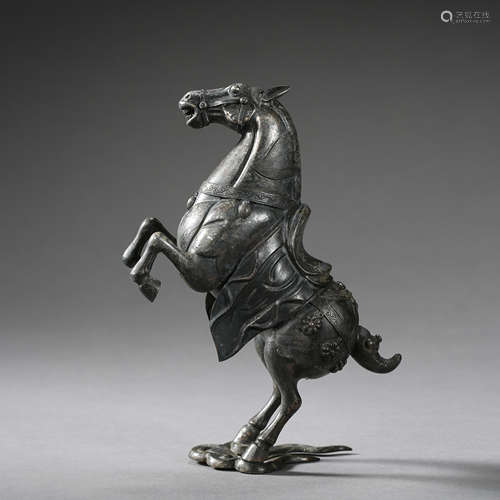 ANCIENT CHINESE STERLING SILVER HORSE FIGURE