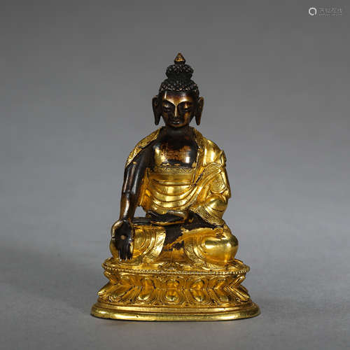 ANCIENT CHINESE BRONZE BUDDHA STATUE