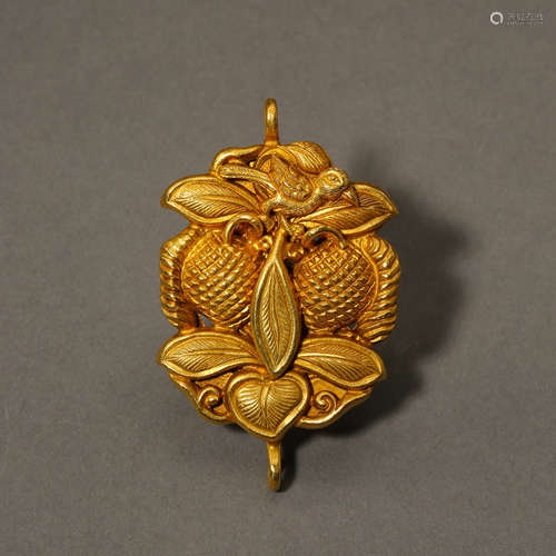 CHINA LIAO DYNASTY PURE GOLD PENDANT