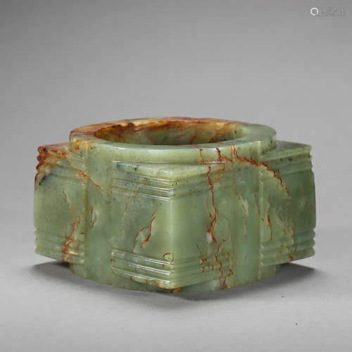 CHINESE RED MOUNTAIN JADE CONG