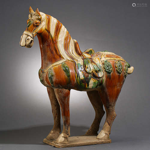 ANCIENT CHINESE THREE COLOR HORSES