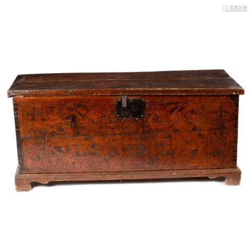 An early 17th Century Adige cypress wood chest,