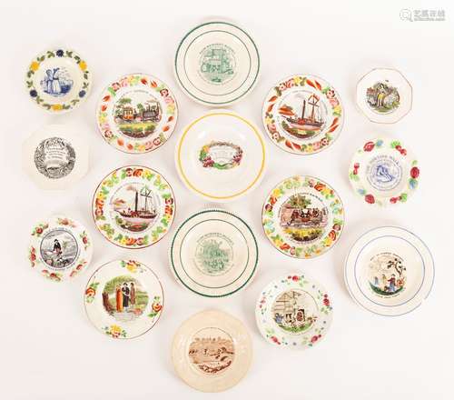 A collection of sixteen Victorian and later nursery plates