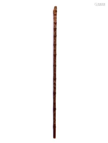 A Chinese walking stick, circa 1850,