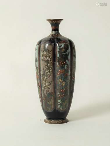 A Japanese cloisonné vase, early 20th Century,