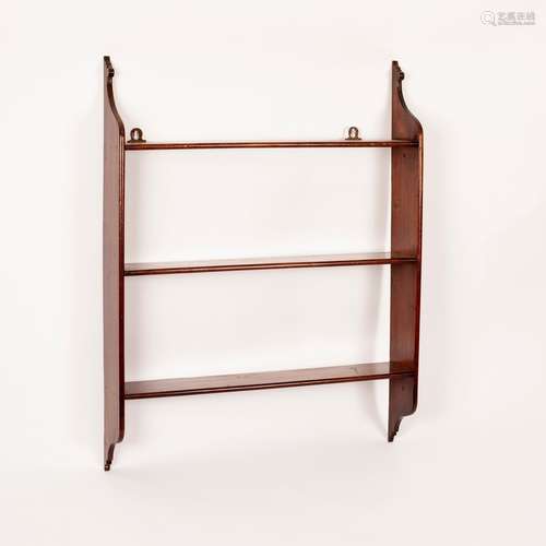 A set of 19th Century mahogany wall shelves, 65.