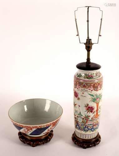 A late 18th Century Chinese punch bowl decorated in the Queen Charlotte pattern, 26.