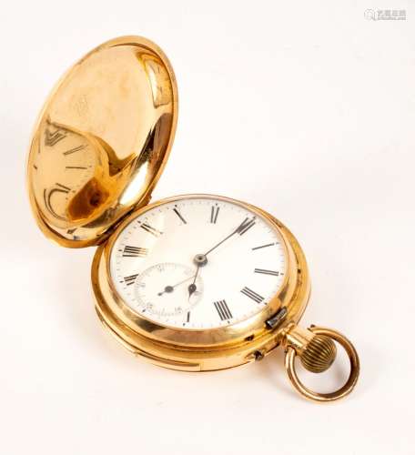 An 18k gold cased repeating pocket watch,