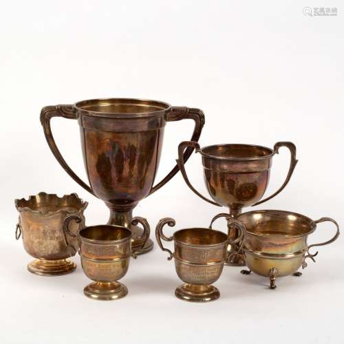 A pair of silver trophy cups of Artists Rifles interest, Birmingham 1910,