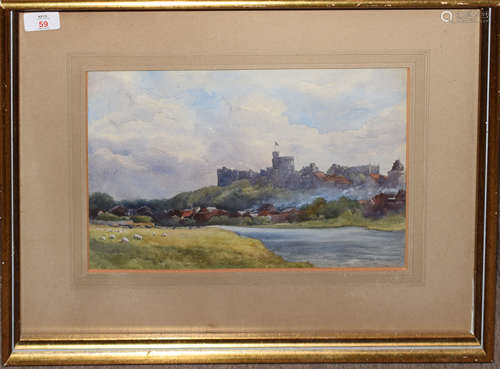 EF (20th century), Windsor Castle, watercolour, monogrammed and dated 1902 lower left, 24 x 34cm