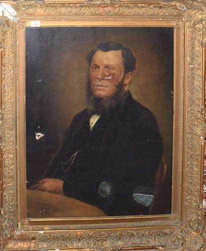 English School (19th century), Half-length portrait of a seated gent, oil on canvas, 76 x 60cm (a/