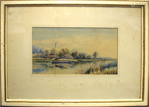 Charles Frederick Rump (19th/20th century), Broadland scenes, pair of watercolours, both signed