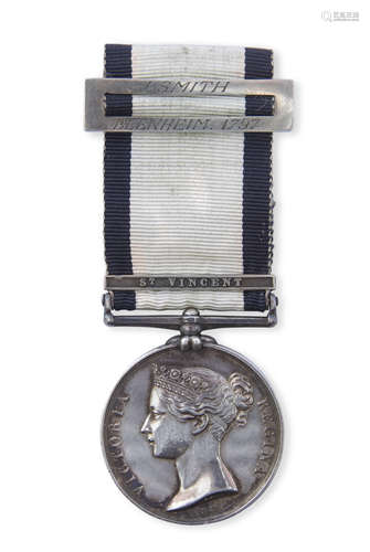 Naval General Service Medal, clasp St Vincent to John Smith, further engraved on bar 