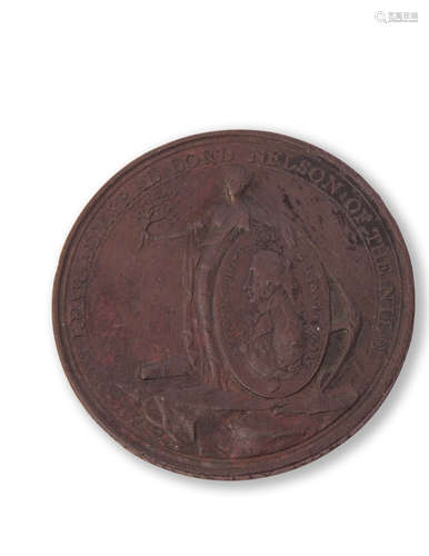 Bronze Battle of the Nile 'Davison's Medal', dated 1798, the obverse depicts Peace with olive branch