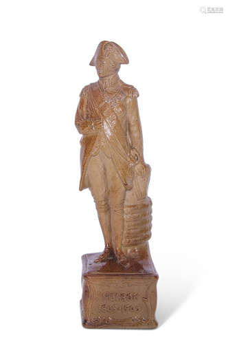 Royal Doulton stoneware figure of Lord Nelson standing full length on a pedestal base inscribed 