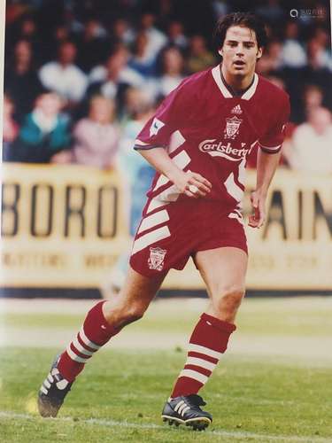 Forty Six football press photographs from the 1990's including John Barnes, Jamie Redknapp, Robbie