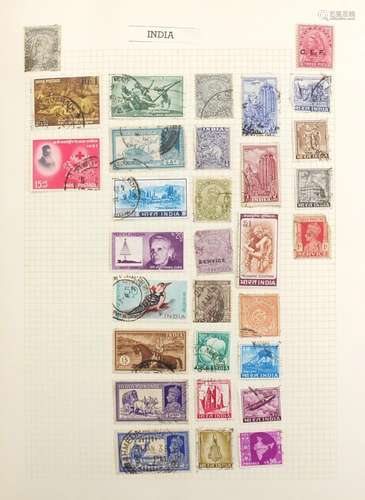 World stamps arranged in two albums, including China : For Condition Reports Please Visit Our