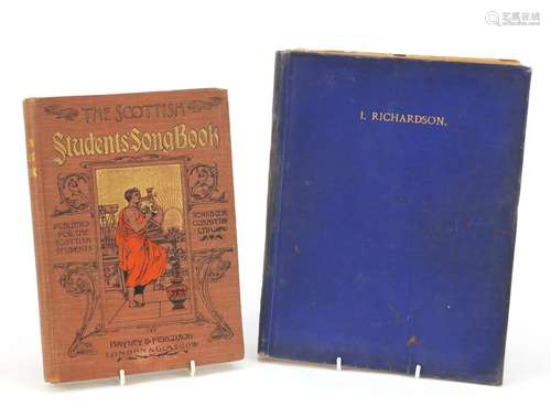 Bound volumes of sheet music including Desert Song, Rose Maria together with The Student's Song