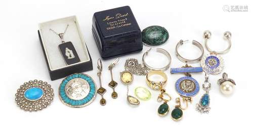 Vintage and later jewellery, some silver including Tiffany & co, Mexican silver and a citrine