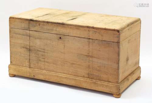 Victorian pine trunk, 56cm H x 104cm W x 52cm D : For Condition Reports Please Visit Our Website,