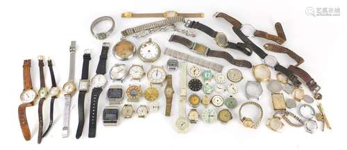 Collection of vintage and later wristwatches : For Condition Reports Please Visit Our Website,