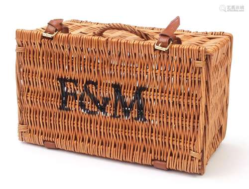 Fortnum & Mason wicker basket, 41cm wide : For Condition Reports Please Visit Our Website, Updated