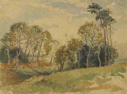 Manner of Cyril Boler - Landscape, watercolour, mounted, framed and glazed, 37cm x 28cm : For