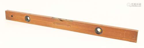 J Raybone & Sons antique mahogany brass level, Birmingham, made in England, 92cm in length : For