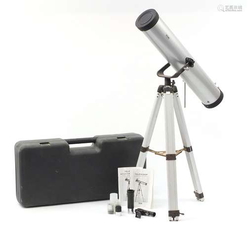 TMC reflector telescope with case and stand : For Condition Reports Please Visit Our Website,