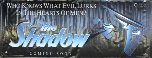 The Shadow linen film poster, 308cm x 119cm : For Condition Reports Please Visit Our Website,