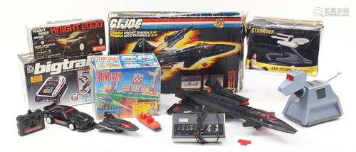 Vintage and later toys, some with boxes including Matchbox Stingray, GI Joe Cobra Night Raven and