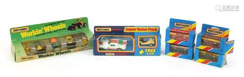 Vintage Matchbox die cast vehicles with boxes including Workin Wheels and Superkings : For Condition