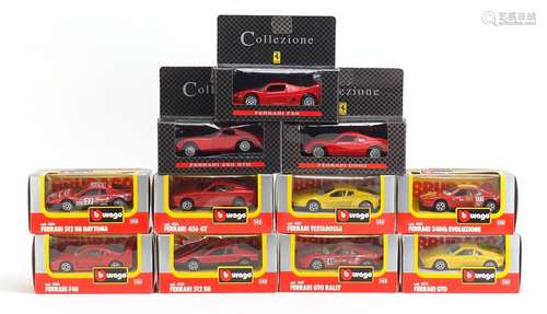 Eleven Burago diecast vehicles with boxes : For Condition Reports Please Visit Our Website,