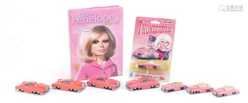 Thunderbirds collectables including lady Penelope's secrets hardback book and Matchbox FAB 1 diecast