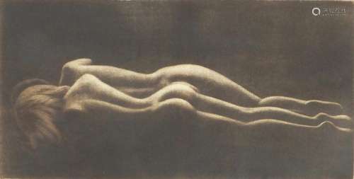 Francis Kelly - Reclining nude couple, pencil signed black and white etching, limited edition 6/