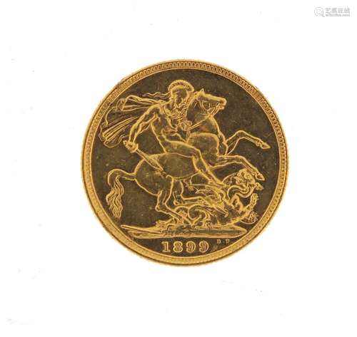 Queen Victoria 1899 gold sovereign : For Condition Reports Please Visit Our Website, Updated Daily