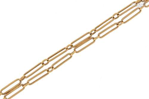 18ct gold two row bracelet, 20cm in length, 21.7 g : For Condition Reports Please Visit Our Website,