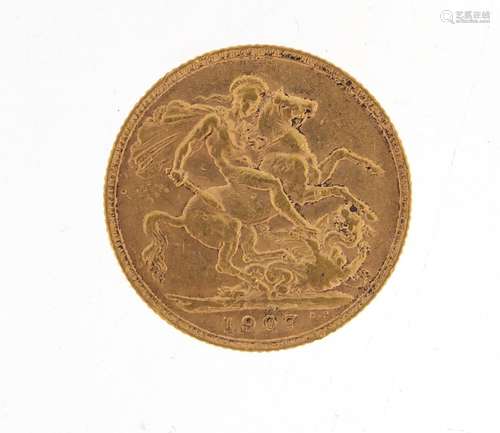 Edward VII 1907 gold sovereign : For Condition Reports Please Visit Our Website, Updated Daily