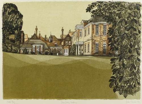 Robert Tavener - Towner Gallery, Eastbourne, pencil signed lithograph, mounted, framed and glazed,