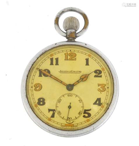 British military Jaeger LeCoultre pocket watch with subsidiary dial, engraved GSTP 286253/XX to