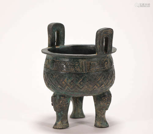 bronze  tripod from Han汉代青铜三足鼎