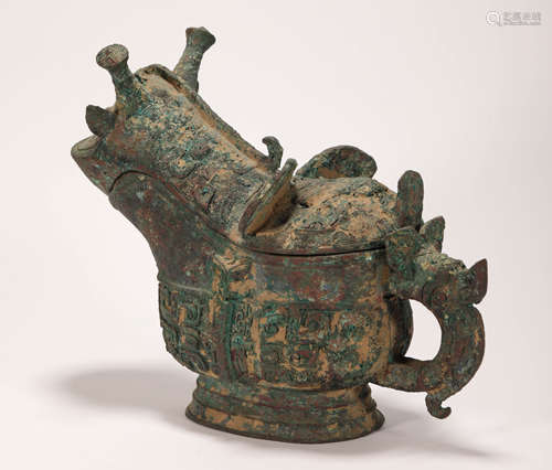 bronze wine container from Han汉代青铜器尊