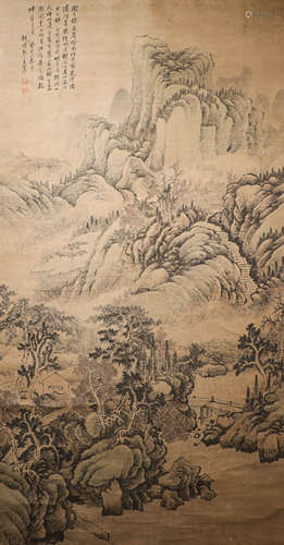 ink painting, painter:Hui Wang中国古代水墨画
作者，王辉