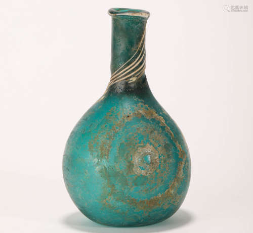 glaze relic bottle from Han汉代琉璃舍利瓶