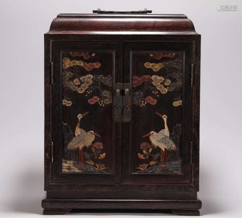 ‎scented rosewood jewelery box from Qing清代黄花梨木
百宝嵌首饰盒