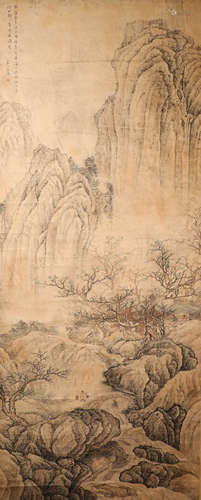 ink painting, painter : Zhou Shen中国古代水墨画
作者，沈周
纸本立轴