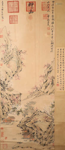 ink painting, painter : Shengmo Xiang中国古代水墨画
作者，项盛莫
纸本立轴