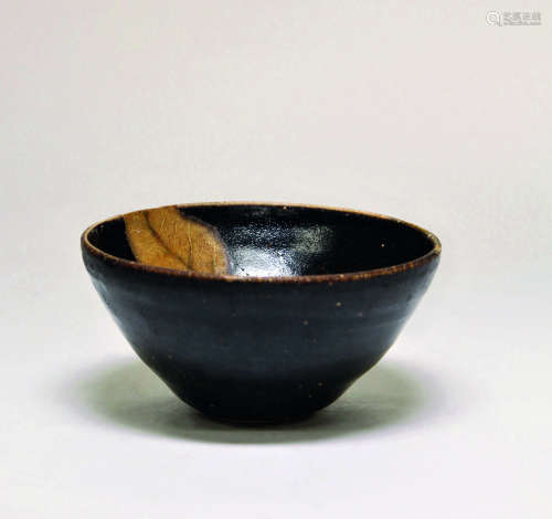 吉州窯木葉紋茶碗