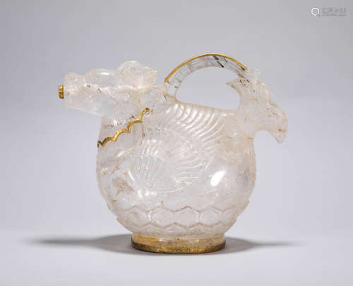 crystal golden fish dragon figure from Liao辽代水晶包金
鱼化龙壶